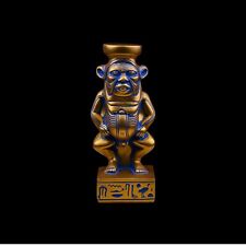 UNIQUE ANCIENT EGYPTIAN ANTIQUE Statue God Bes the Dwarf with Magic Hieroglyphic picture