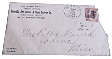 1885 LOUISVILLE NEW ORLEANS & TEXAS RAILWAY Y&MV USED COMPANY ENVELOPE picture