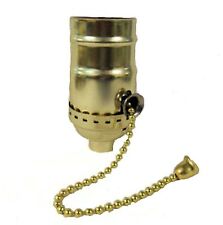 LOT OF 12...BRASS-PLATED OFF/ON PULL CHAIN SOCKETS  (TR-9) picture
