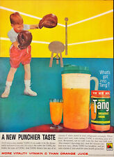 1961 Instant Tang Orange New Punchier Taste Vintage Print Ad Vitamin C picture