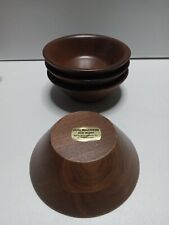 Vintage Set of 4 Ozark Walnutware Bowls - 6.25