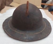 Antique Leather late 1800's Belgium Miners Helmet Nice Condition picture