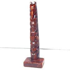 Authentic Hand Carved Alaskan Wood Totem 9