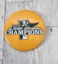Oakland Athletics A's 2013 AL West Division Champions Button Badge 3