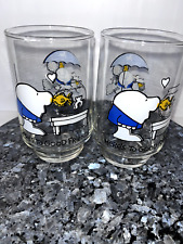 VINTAGE 1977 Ziggy Tom Wilson 7UP Collector's Series Glasses SET OF 2 picture