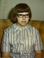 1Z Photograph Polaroid Portrait Young Woman 1960-70's Glasses  picture