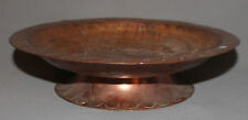 VINTAGE HAND MADE WROUGHT COPPER PEDESTAL BOWL picture