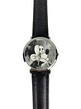Vintage Mickey Mouse Watch 'John Rambo' Black Leather Band   picture