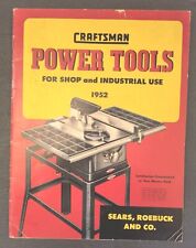 Vintage 1952 Sears and Roebuck Craftsman Tools Catalog Power Tools Advertising picture