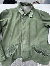 Vintage Three Crown 1968 Swedish Military C44 Olive Green Button Up Field Jacket picture