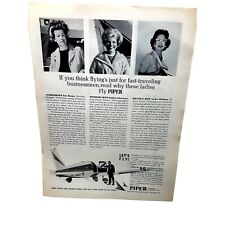 1965 Piper Airplane Ladies Fly Piper Vintage Print Ad Original picture