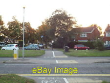 Photo 6x4 Cycle route crossing Watling Way St Albans The small blue sign  c2015 picture