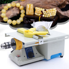 110V Benchtop Table Saw Cutting Machine Gem Jewelry Rock Bench Lathe Polisher US picture