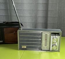 Wendell West Vintage Transistor Radio Model CR-7-A NO-109 w/Leather Case Japan picture
