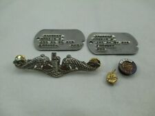 USS TURSK Submarine LOT Badge Dog Tags Periscope Staff Discharge US NAVY 369E  picture
