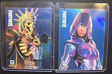 2020 Panini Fortnite Series 2 GLOW & ORO Legendary Outfit #194 & 198 HoloFoil picture