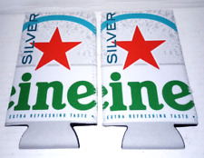 Heineken Silver Beer Koozies - (2 Koozies) - Heineken Silver Promo Items - New picture