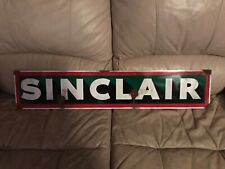 Antique Style Barn Find Look Sinclair Dino Dealer Gasoline Sales Service Sign picture