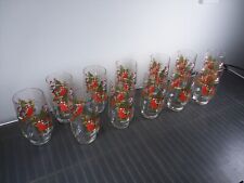 Vintage Coca Cola McCrory Stores Christmas Santa Lot of 12 drinking glasses 12oz picture