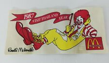 Vintage Rare McDonald's Thailand Sticker Decal 1987 Visit Thailand  picture