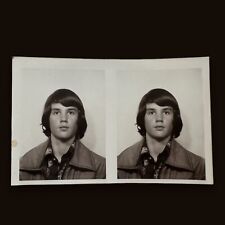 1970s Long Hair HIPPIE Teenage Boy Man Vintage Passport ID Photo 70s picture