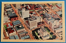 Vintage Linen Postcard Aerial View of Downtown Shreveport, La.--D-7 picture