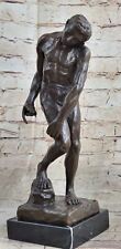 Handcrafted bronze sculpture Nude German Marble Of Age Rodin Male Nude Artwork picture