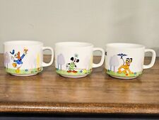 Vintage Disney Set of Spring Mugs Made in Japan- Mickey, Donald, and Pluto picture