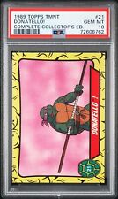 1989 Topps Teenage Mutant Ninja Turtles Collector's #21 Donatello PSA 10 POP 2 picture
