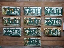  Colorado Expired 1962 Lot of 10 Rustic License Plates Auto Tags ~ PP 7147 picture