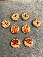 VINTAGE RC COLA WORTH 1 CENT LOOK & CROWNS FOR CHARITY SODA POP BOTTLE CAPS CORK picture