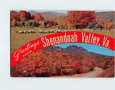 Postcard Autumn Farm Scene Shenandoah Valley Virginia Greetings USA picture