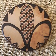 Darlene Nampeyo Hopi Tewa polychrome tile, Round, Corn Clan, 4.75” Diameter picture
