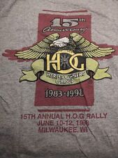 1998 MILWAUKEE WISCONSIN HOG RALLY HARLEY-DAVIDSON HOG OWNERS GROUP T-SHIRT MOTO picture