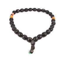 Yemeni Yusr Black Mock Coral Prayer Beads picture