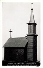 RPPC Spillville IA Iowa Smallest Church Festina Chapel Photo Vtg Postcard J13 picture
