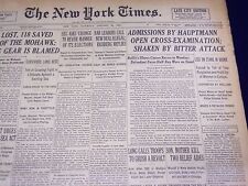 1935 JANUARY 26 NEW YORK TIMES - HAUPTMANN LIED ON STAND IN BRONX - NT 1950 picture
