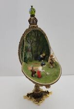 Golf Scene Faberge Egg 7.5” Detailed Collectible Golfer Summer Spring Sport picture