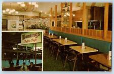 Tigard Oregon OR Postcard Manning's At Lloyd Center Coffee Cafe Interior c1960's picture
