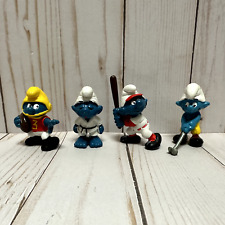 Schleich Smurf PVC Figures Lot 2 inch Sports Football Baseball Karate Golf picture
