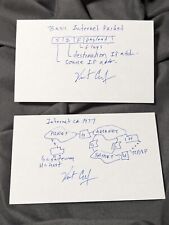 BOGO Vint Cerf Hand Drawn Blueprint Sketh Signed Autograph Internet Creator  picture