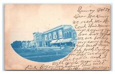 Postcard Quincy, Michigan (S Main St + West/East Chicago St) 1906 Cyanotype  N9 picture