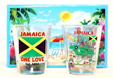 JAMAICA CARIBBEAN BOXED SHOT GLASS SET (SET OF 2) picture