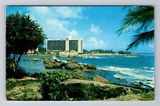 San Juan PR-Puerto Rico, Caribe Hilton Hotel, Advertise, Vintage c1956 Postcard picture