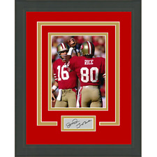 Framed Joe Montana Jerry Rice Facsimile Engraved Signature 49ers 15x16 Photo picture