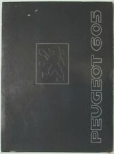 1989-1994 Peugeot 605 Prestige Sales Brochure - French Text picture