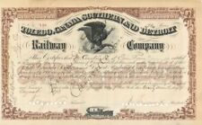 J. S. Casement signed Toledo, Canada Southern and Detroit Railway Co. - Stock Ce picture