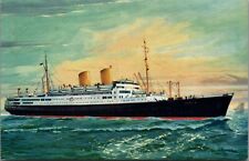 Vintage Norddeutscher Lloyd Bremen MS Berlin Passenger Ship Postcard D275 picture