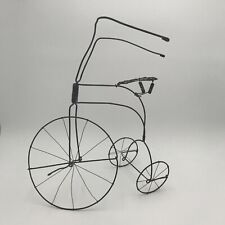 Antique Metal/Iron Tricycle ~ Decorative with Metal Mesh Seat.  ALL ORIGINAL. picture