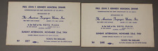 1964 JFK Kennedy Memorial Dinner Ticket Jersey City NJ American Taxpayers Union  picture